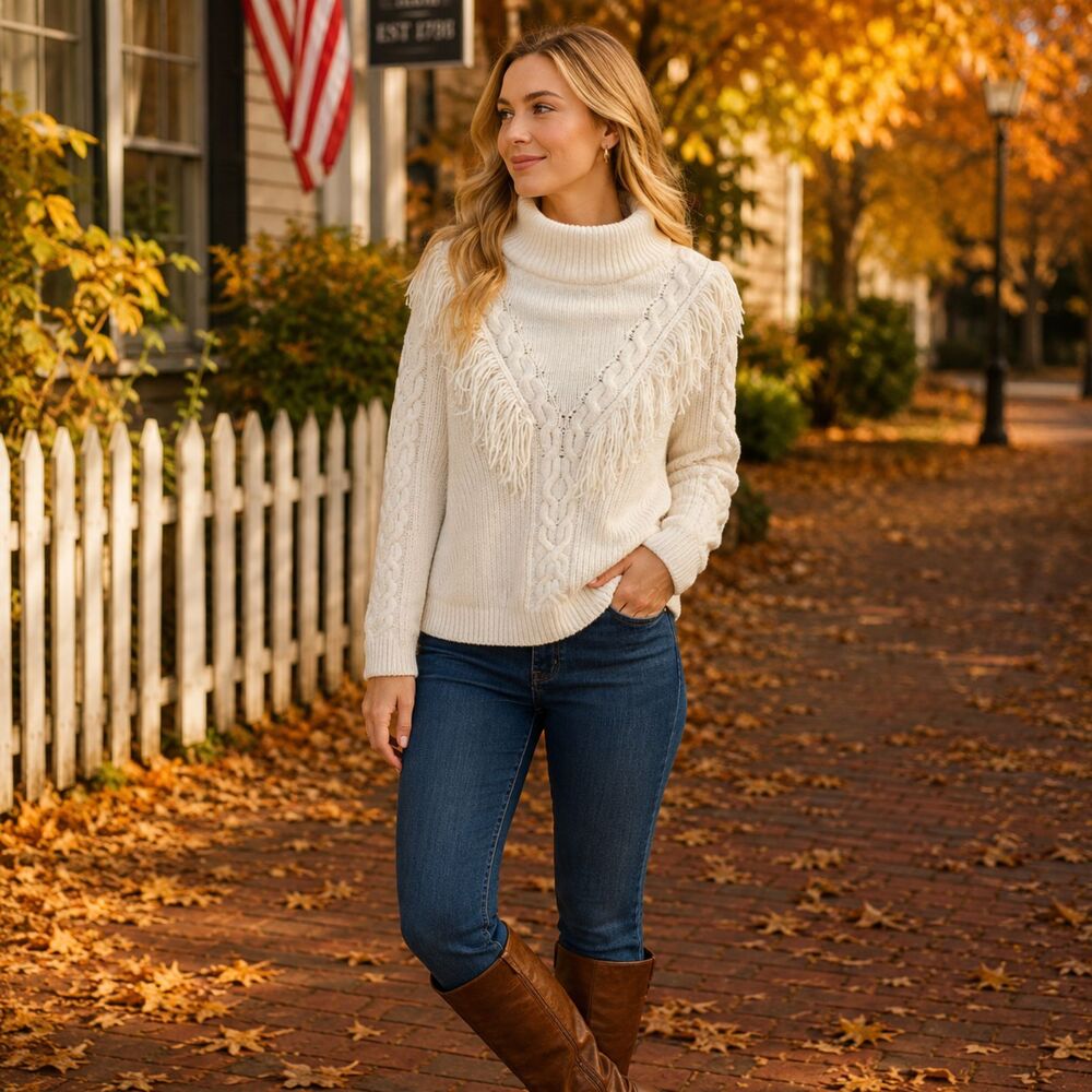 Capsule Quiet Luxury Fisherman Tuckernuck Boho Chunky Wool Blend Sweater
